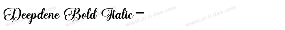 Deepdene Bold Italic字体转换